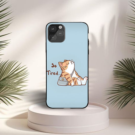 Lazy Kitty Custom Glossy Metal Bumper Case