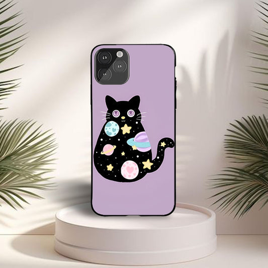 Astronaut Kitty Custom Glossy Metal Bumper Case