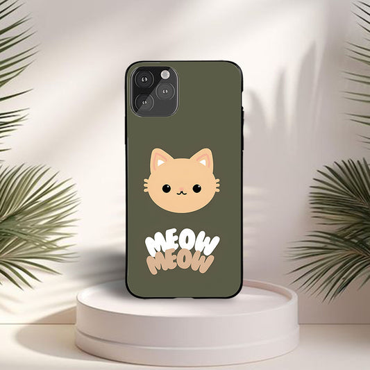 Meow Meow Cat Custom Glossy Metal Bumper Case