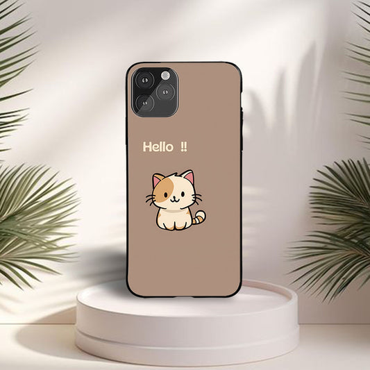 Hello Little Kitty Custom Glossy Metal Bumper Case