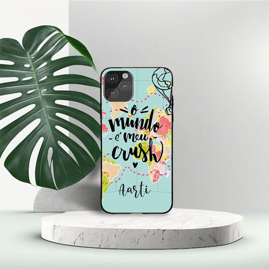 Discover Travel Name Custom Glossy Metal Bumper Case