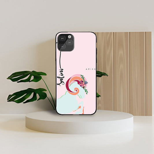 Aries Zodiac Custom Glossy Metal Bumper Case