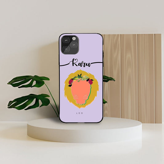 Leo Zodiac Custom Glossy Metal Bumper Case