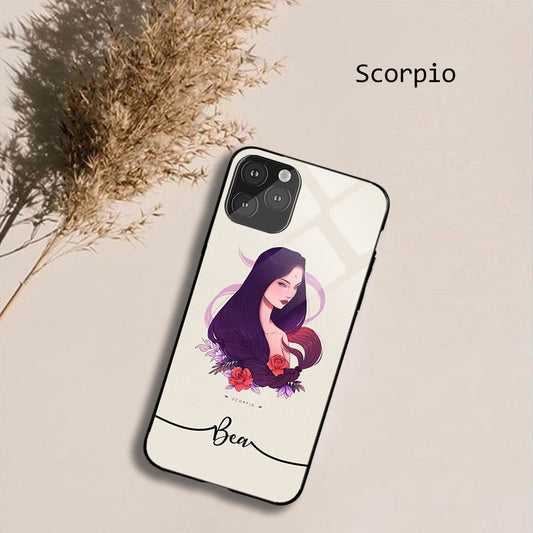 Scorpio Zodiac Sign Name Custom Glossy Metal Bumper Case