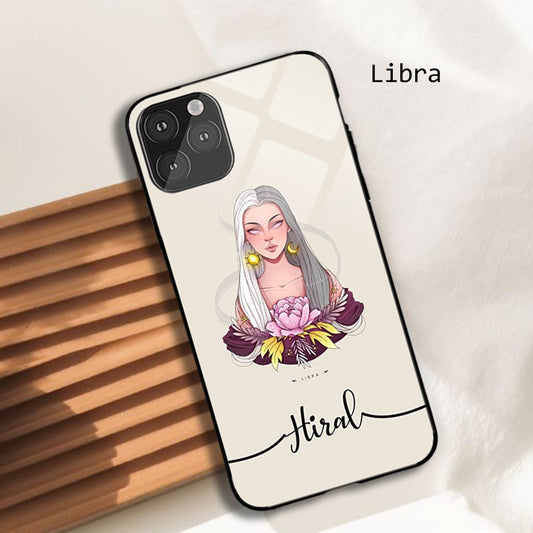Libra Zodiac Sign Name Custom Glossy Metal Bumper Case