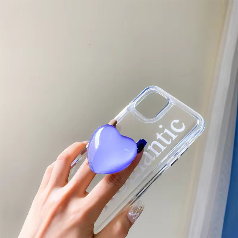 Cute Heart Glossy Gripper Phone Holder Bracket