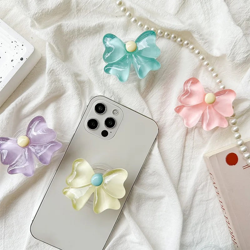 Cute Pastel Colors Bow Gripper Phone Holder Bracket