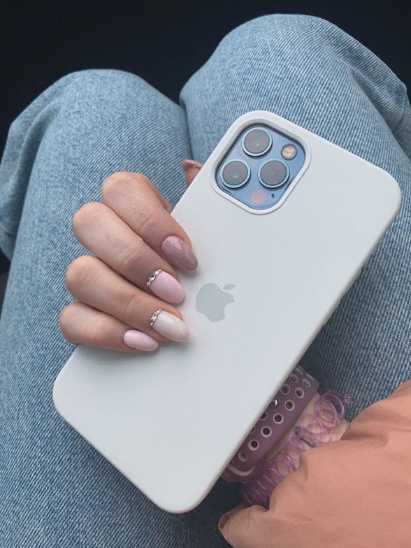 iPhone Liquid Silicone Logo Case (Stone Gray)