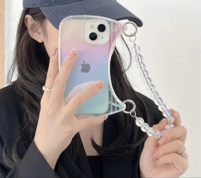 Stylish Laser Handbag iPhone Transparent Soft Case