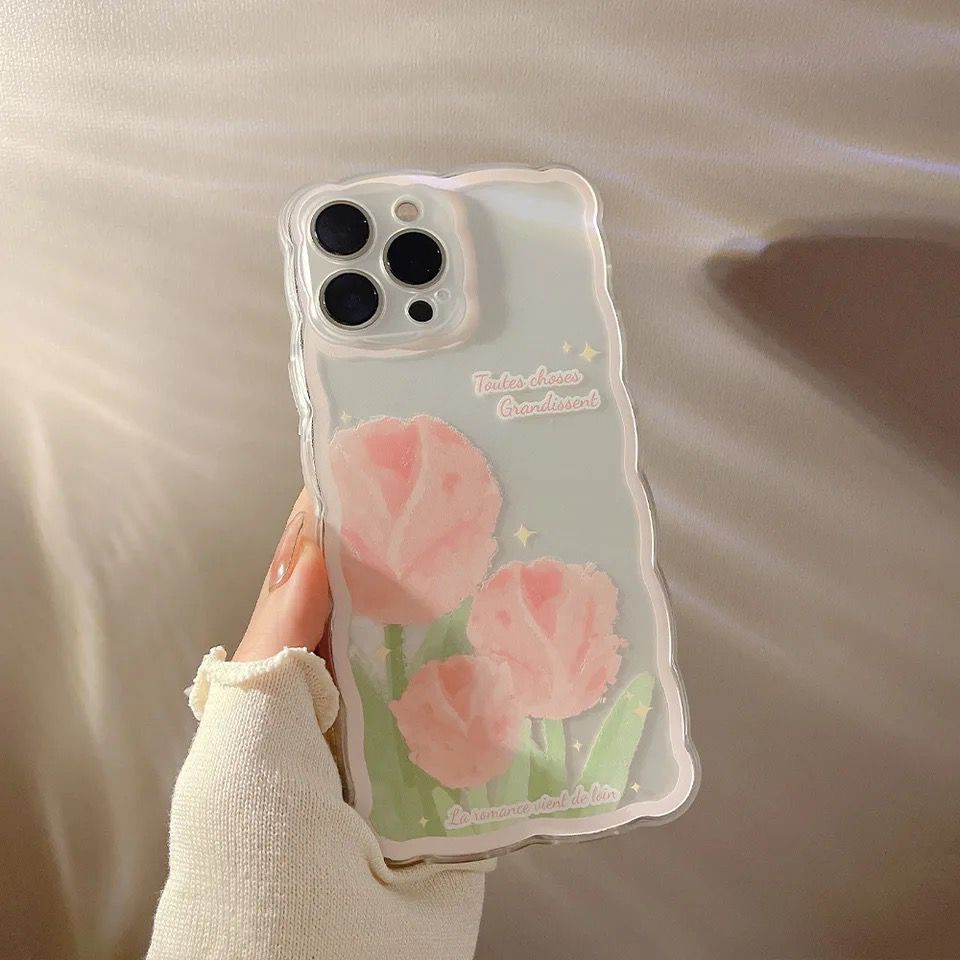 Tulip Wavy Colorful Border Case