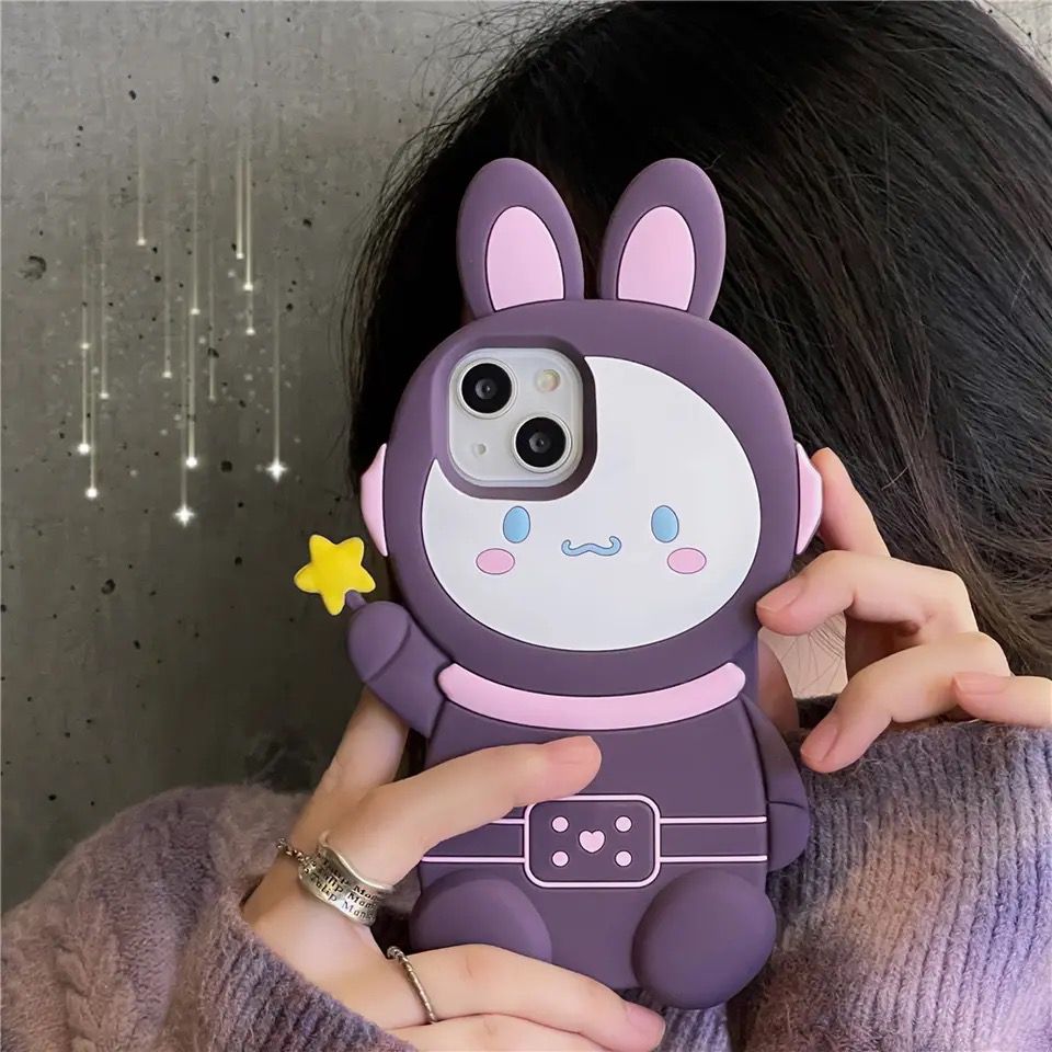 Rabbit Space Astronaut iPhone Rubber Silicone Case