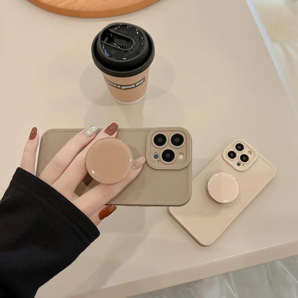 Vintage Classy Matte Bracket Holder iPhone Silicone Rubber Case