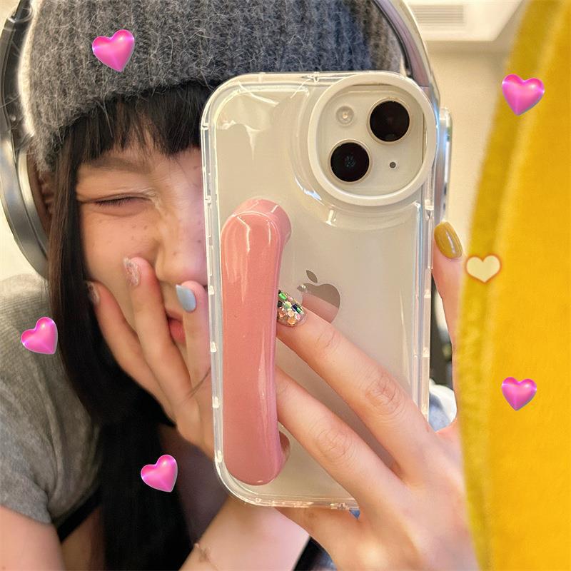 Transparent Pink Door Handle iPhone Case
