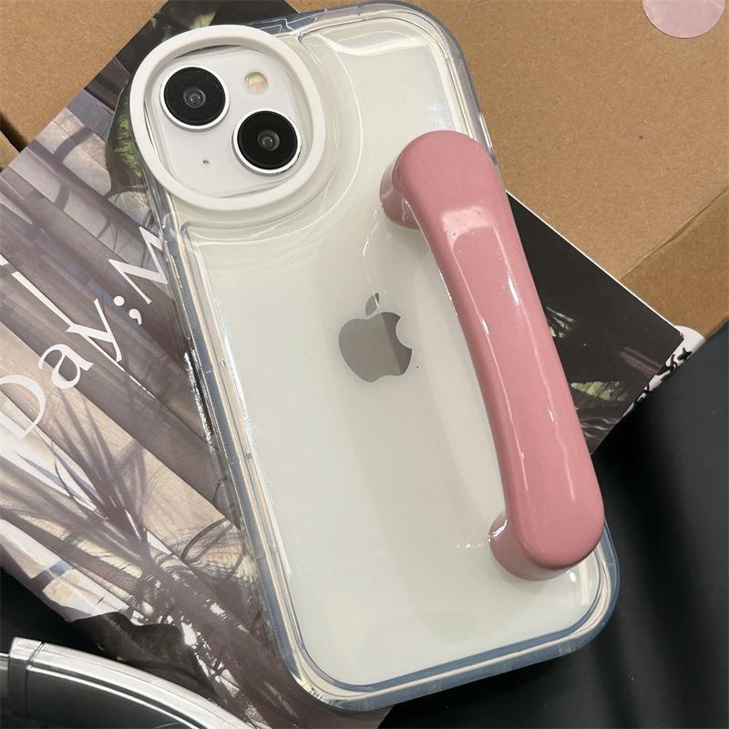 Transparent Pink Door Handle iPhone Case