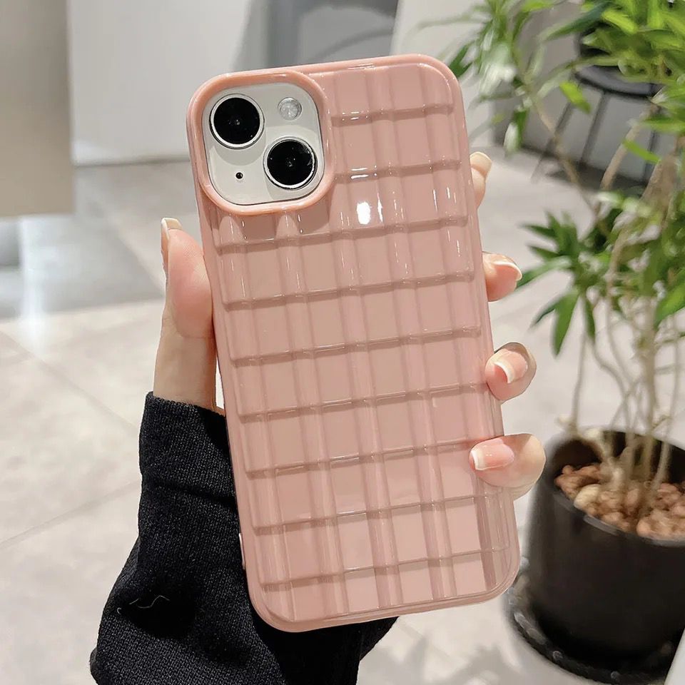 3D Glazed Tiles Candy Color Silicone iPhone Soft Case