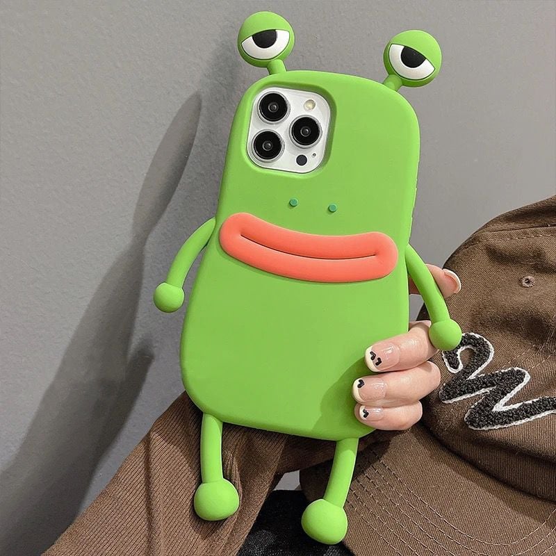 Cute 3D Cartoon Frog Shockproof Rubber Silicone Pre-Order iPhone Case