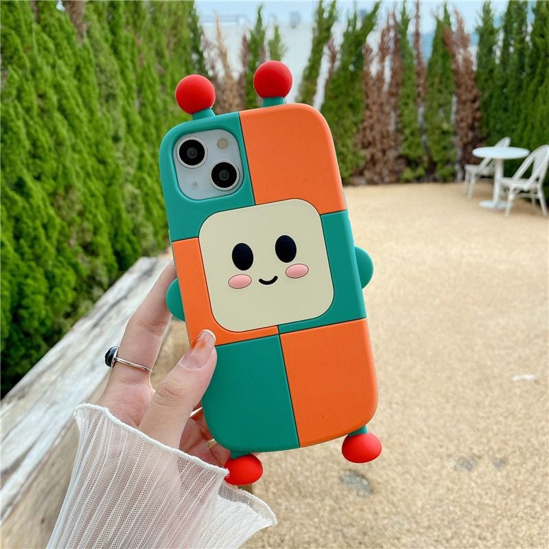 3D Super Robot Rubber Silicone Case For iPhone 13 & iPhone 14