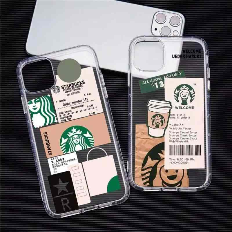 Starbucks Coffee Clear Custom Slim  Soft Cases