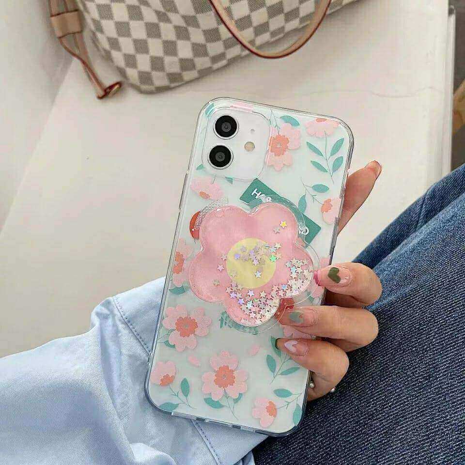 Floral Oil Phone Holder Custom Slim Soft Cases