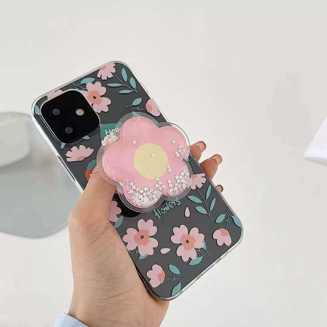 Floral Oil Phone Holder Custom Slim Soft Cases