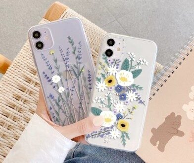 Leaf Grass Transparent Custom Slim Soft Cases