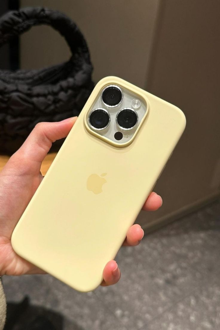 iPhone Liquid Silicone Logo Case (Custard Yellow)