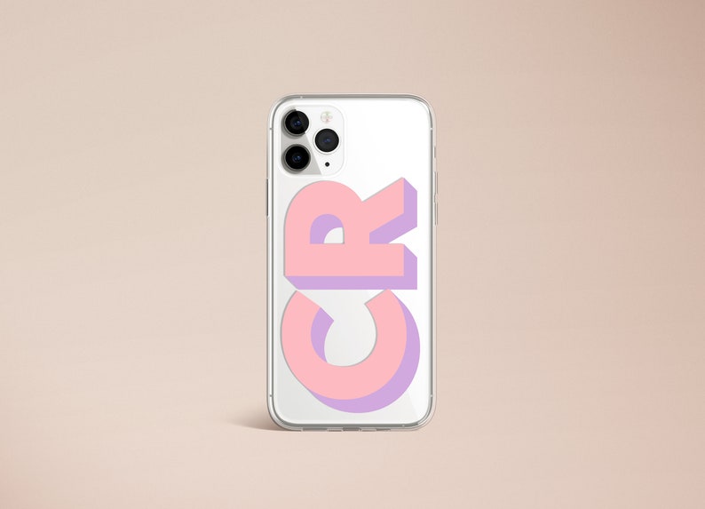 Name Initial Transparent Custom Slim Soft Cases