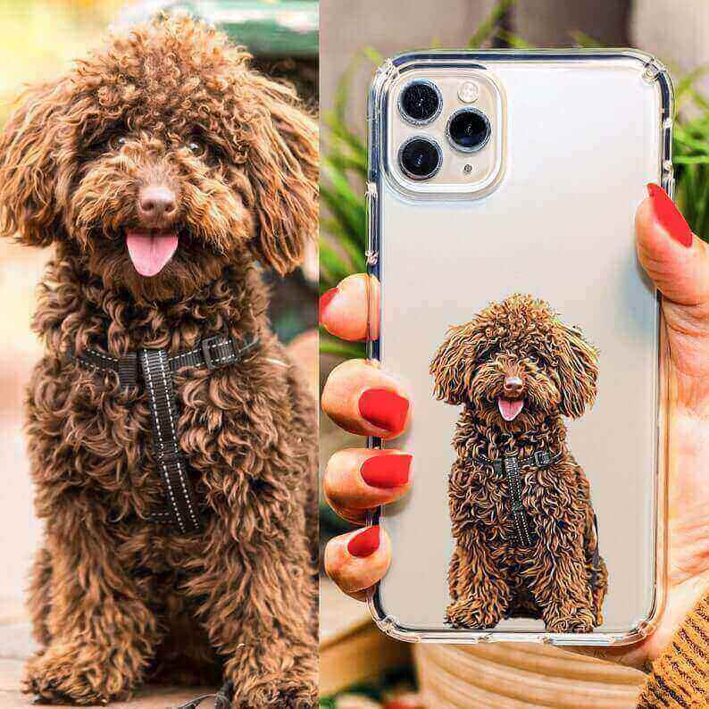 Pet Portrait Illustration Custom Slim Soft Cases
