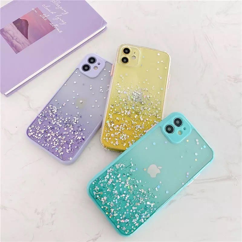 Glitter Transparent Phone Cover  Cases For iPhone 11 11Pro 11ProMax