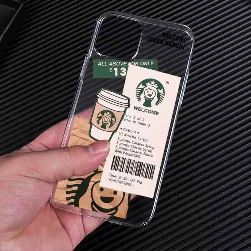 Starbucks Coffee Clear Custom Slim  Soft Cases