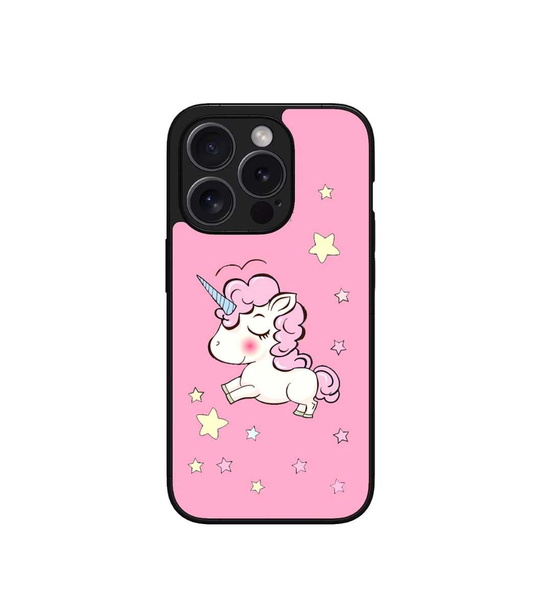 Baby Unicorn Star Custom Glossy Metal Bumper Case