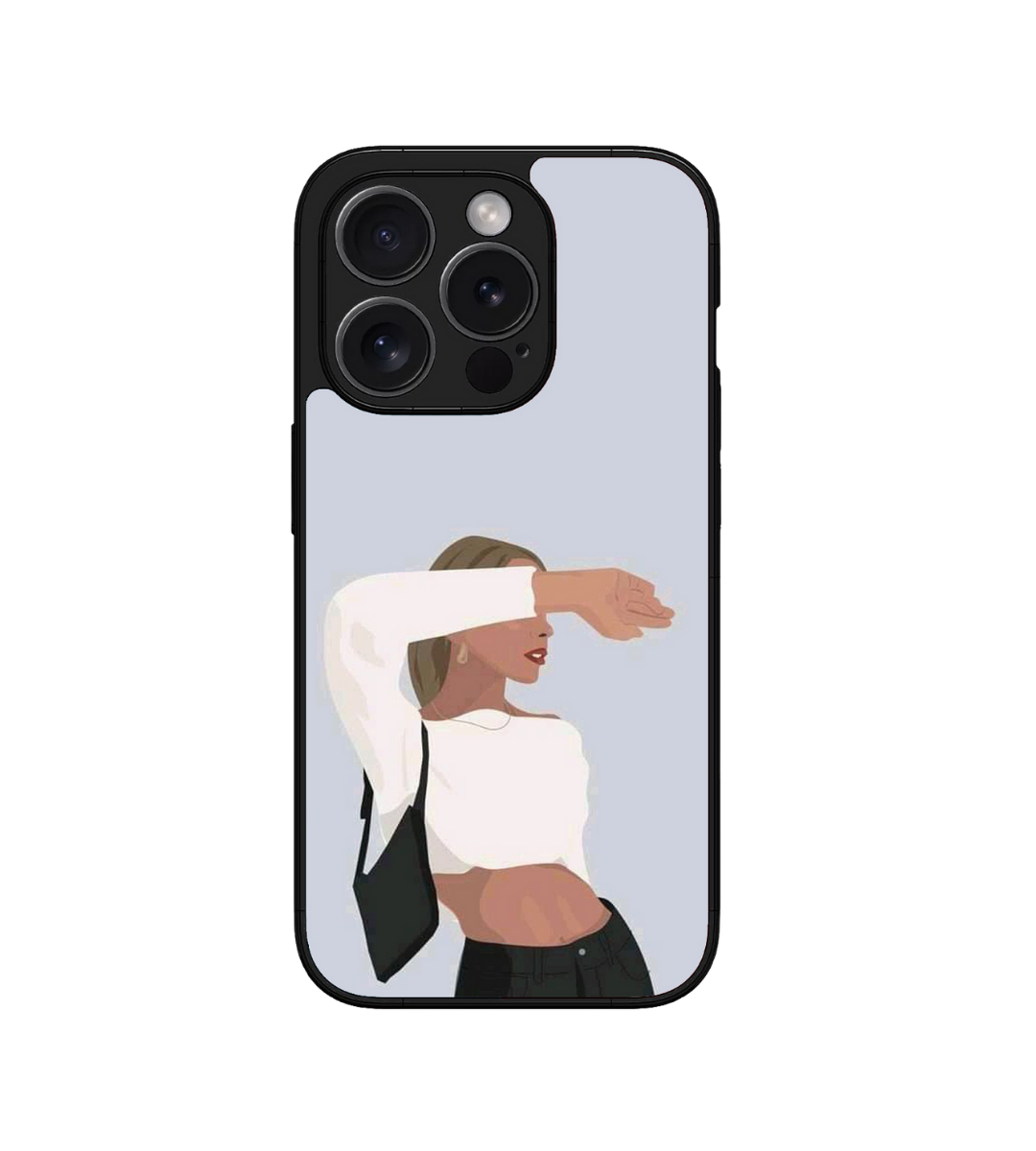 Modern Girl Aesthetic Custom Glossy Metal Bumper Case