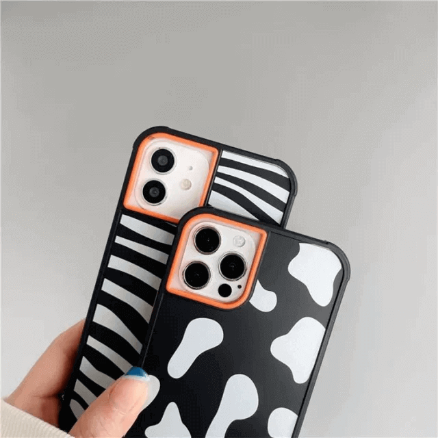 Cow Zebra Rubber Silicon Soft Case For iPhone 12 12Pro 12ProMax 13 13ProMax