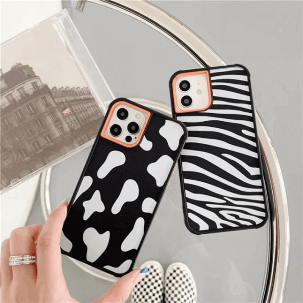 Cow Zebra Rubber Silicon Soft Case For iPhone 12 12Pro 12ProMax 13 13ProMax