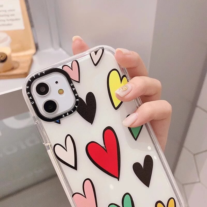 Heart Impact Soft Case For iPhone 11 12 12Pro 12ProMax X XS