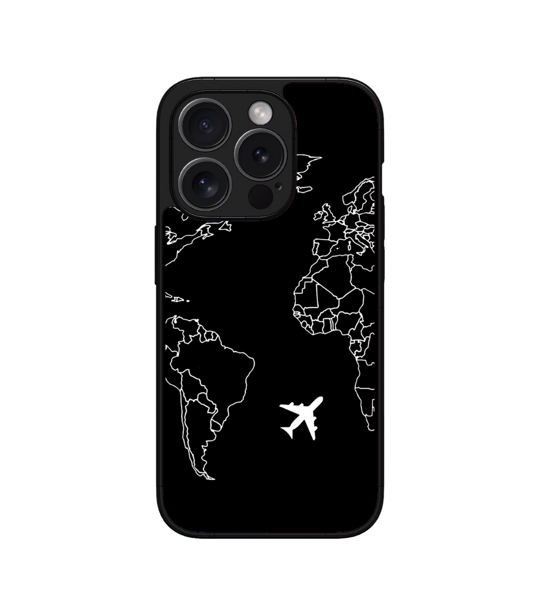 World Map Custom Glossy Metal Bumper Case