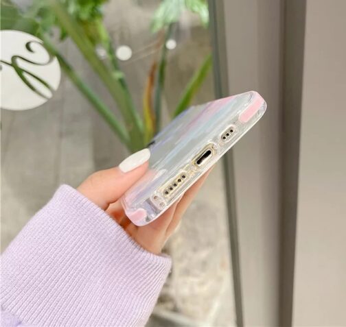 Cloud Pink White Pastel iPhone Impact Soft Phone Case Cover