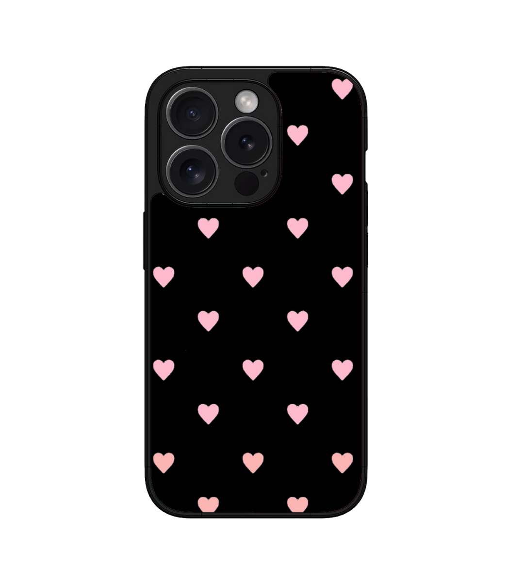 Cute Pink Hearts Custom Glossy Metal Bumper Case