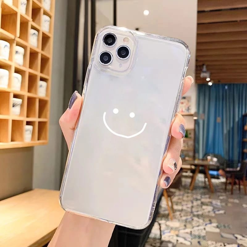 Smile Face Transparent Custom Slim  Soft Cases