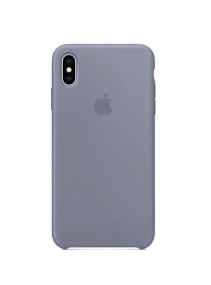 iPhone Liquid Silicone Logo Case (Blue Gray)