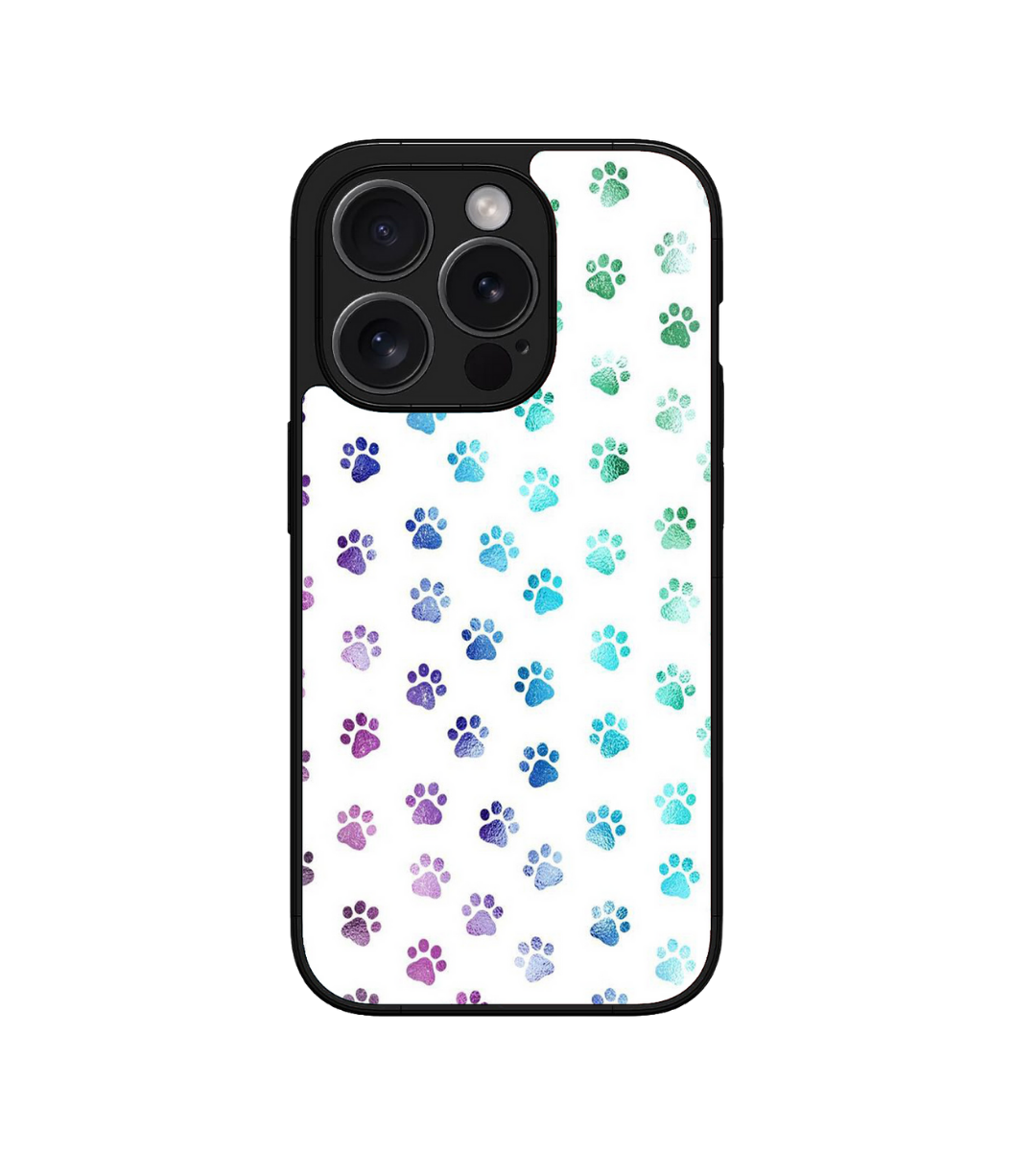 Cute Animal Paw Custom Glossy Metal Bumper Case