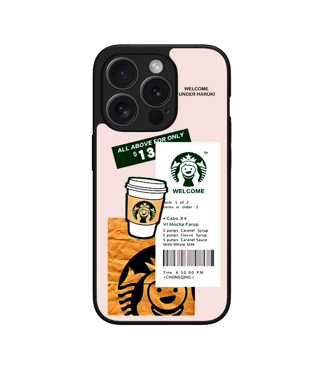 Starbucks Coffee Custom Glossy Metal Bumper Case