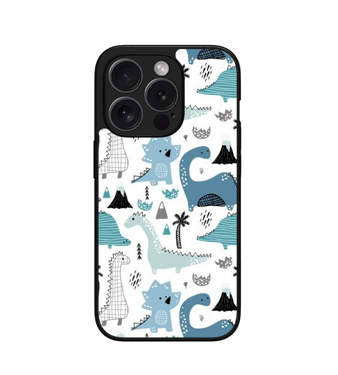 Cute Cartoon Dinosaur  Custom Glossy Metal Bumper Case