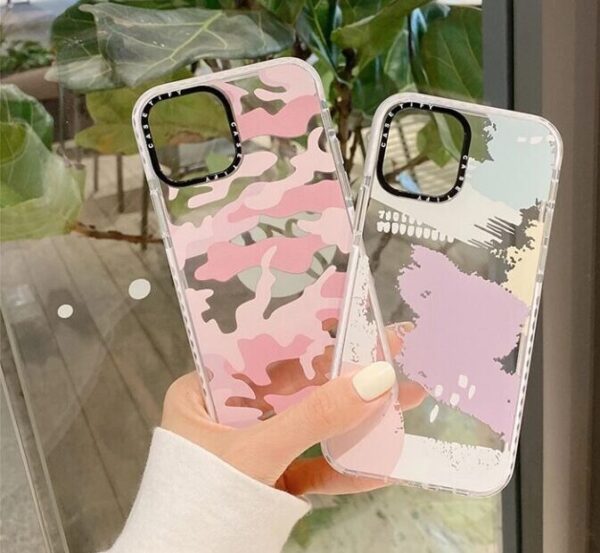 Pink Mix Camouflage Impact Soft Case 11 12 12Pro 12ProMax XR