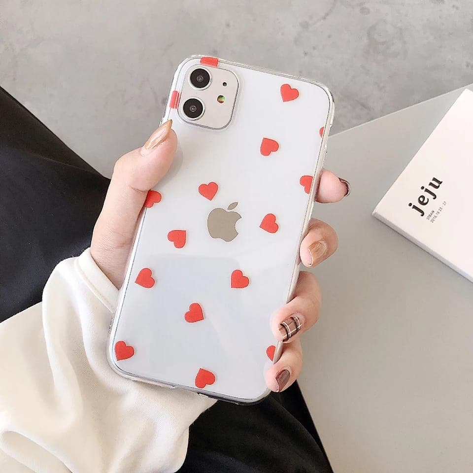 Heart Transparent Custom Slim Soft Cases