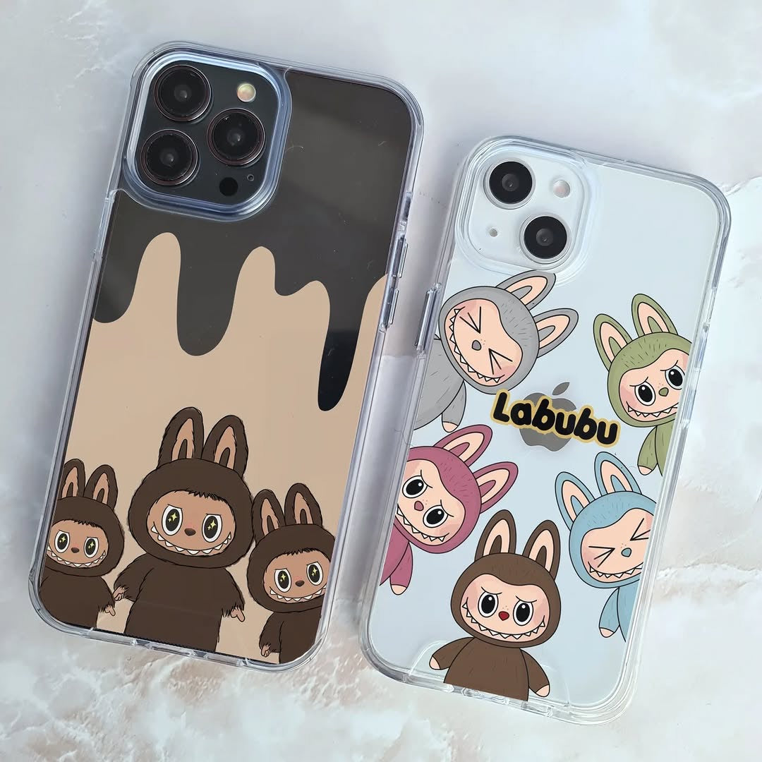 Labubu Custom Clear Transparent iPhone Samsung Custom Slim Case