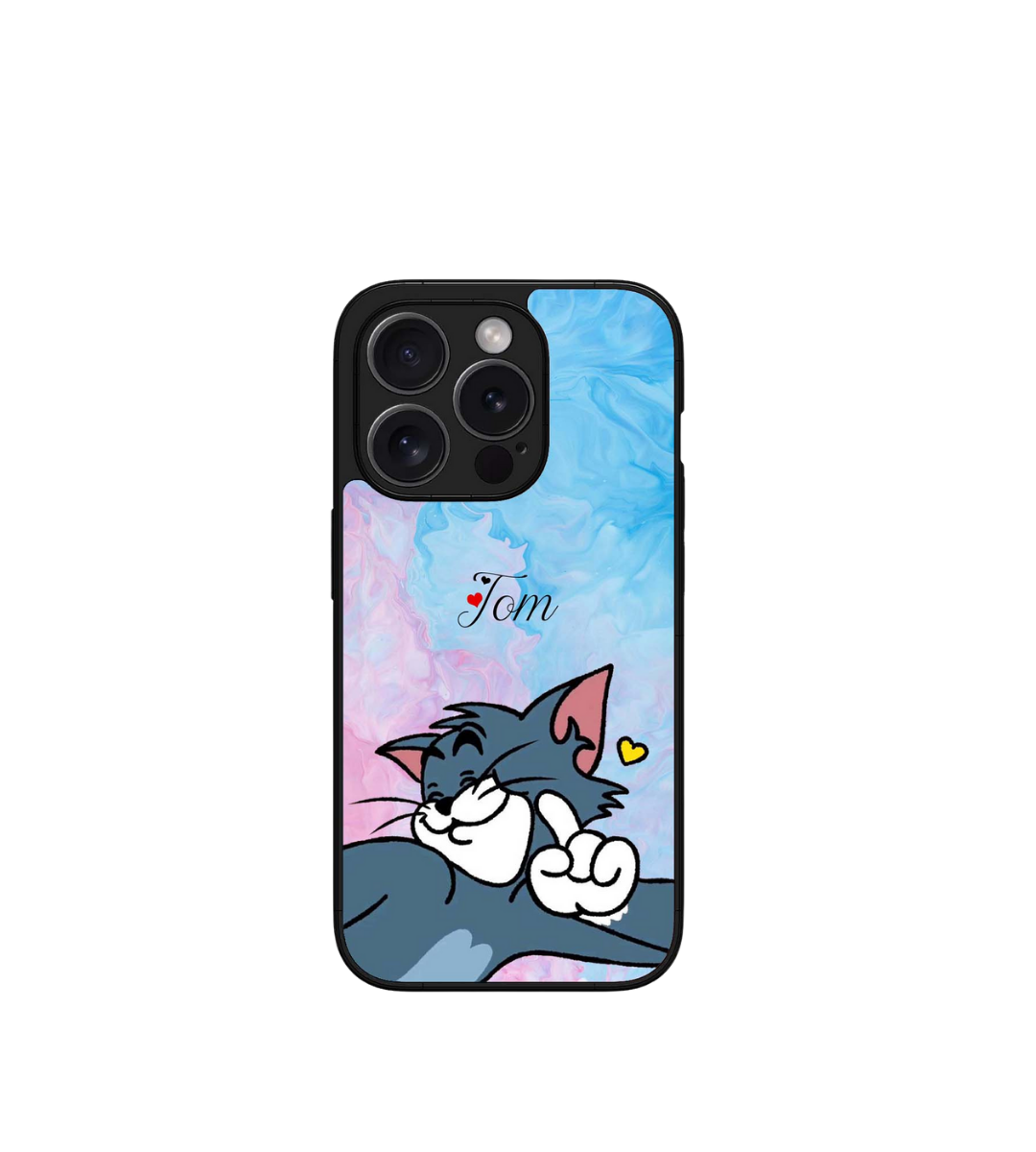 Tom & Jerry Love Edition Custom Glossy Metal Bumper Case