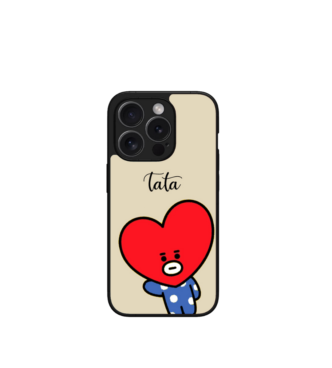 Tata BTS Heart Character Custom Glossy Metal Bumper