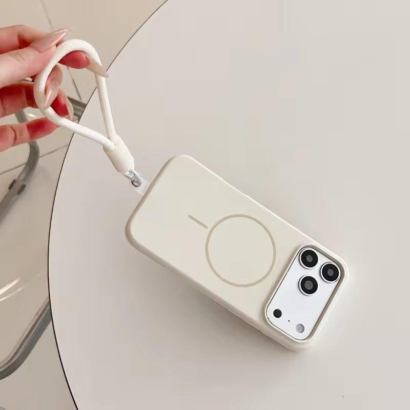 Magnetic Magsafe Matte Liquid Pre-Order Silicone iPhone Case With Lanyard