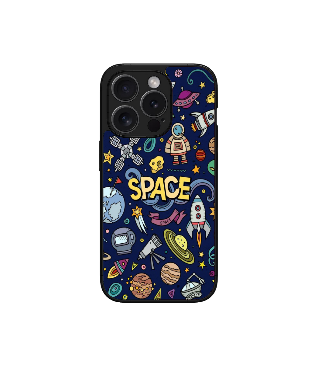 3D Space Custom Glossy Metal Bumper Case